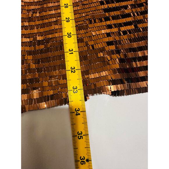 NWT Gianni Bini Gold Maze DRS Celeste Sequin Crew Neck Long Sleeve Dress Size 2 - Picture 9 of 9